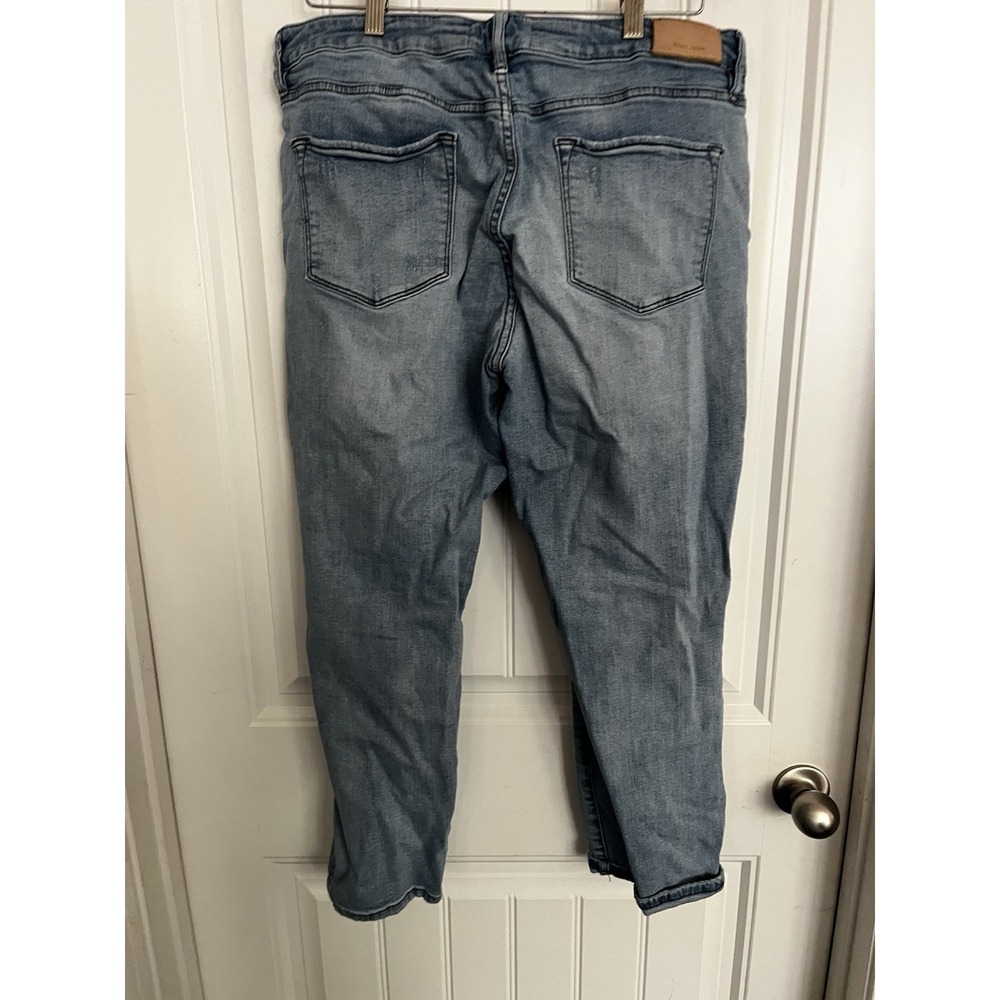 Dear John Blaire Straight Leg Jeans Size 32 Distressed 34x26 Blue Denim Crop 647 - Picture 4 of 7